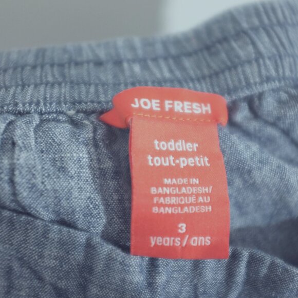 Joe Fresh blue linen blend girls shorts size 3T - Picture 5 of 6